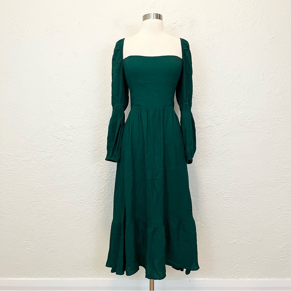 Reformation Dress Green Mica Midi Maxi Cottagecore Fairytale 8 - Picture 14 of 14
